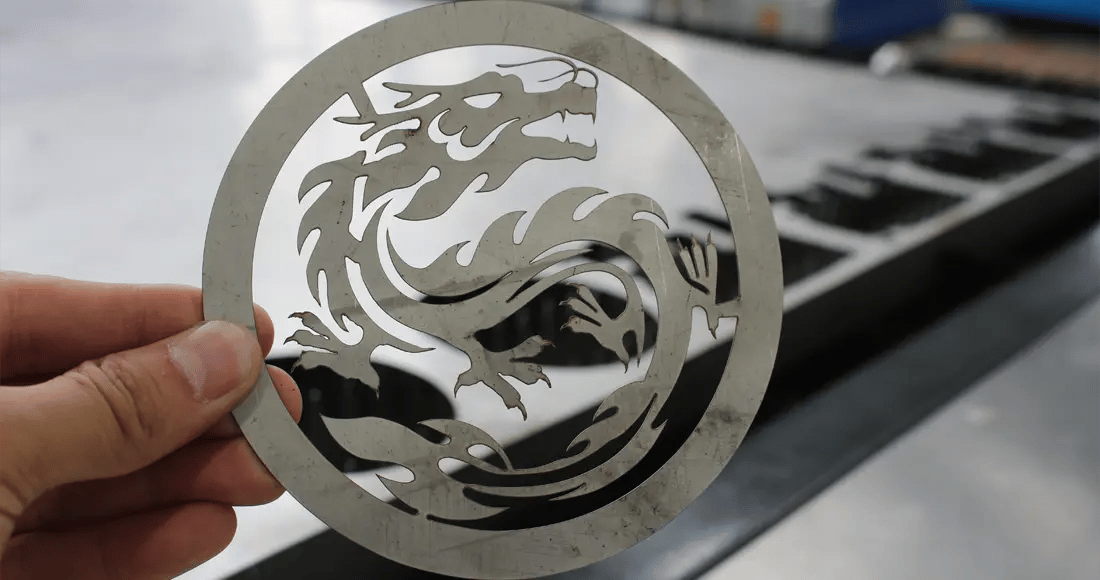 Fiber laser cutting machine sample display thumb