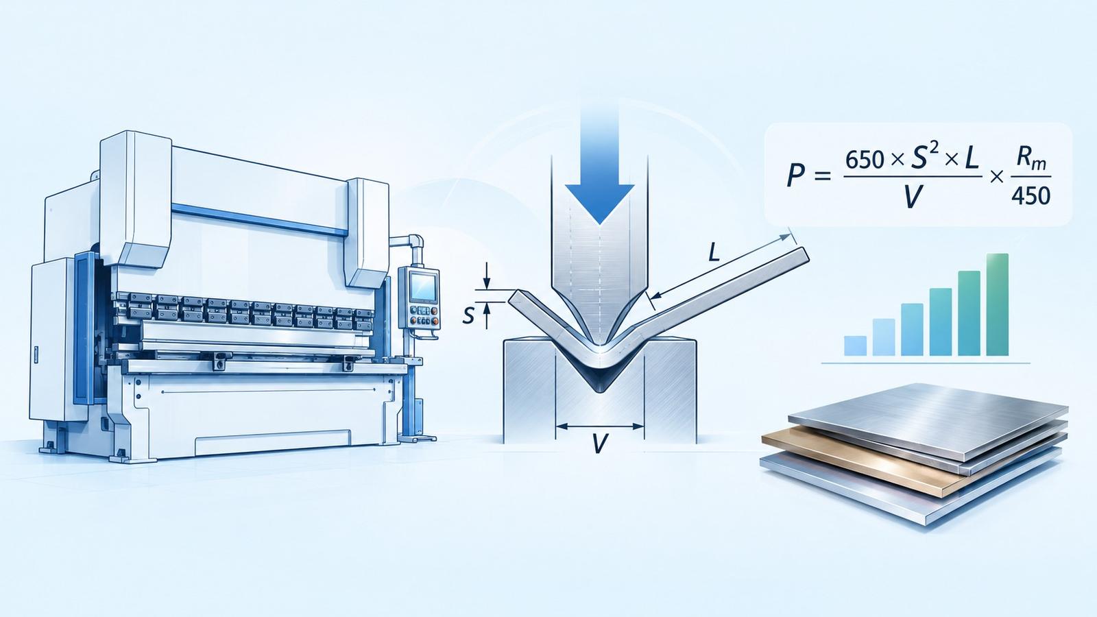 Press Brake Tonnage Chart: How to Calculate Bending Force and Choose the Right Machine