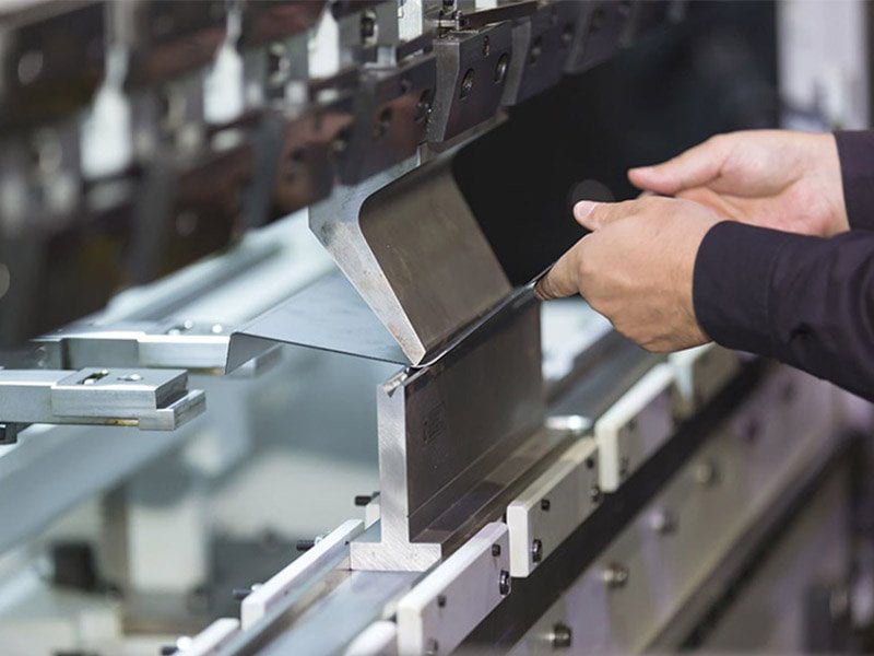 Pictures sheet metal bending process