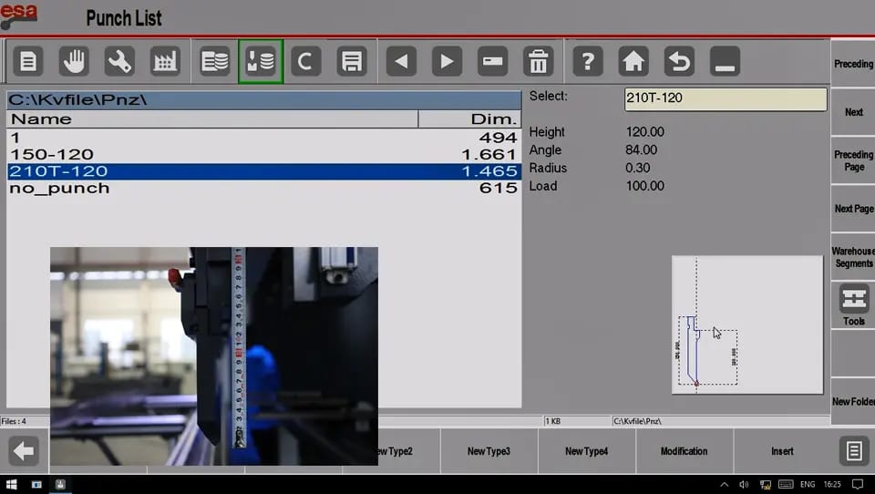Pictures Die data corresponds to the actual - upper die