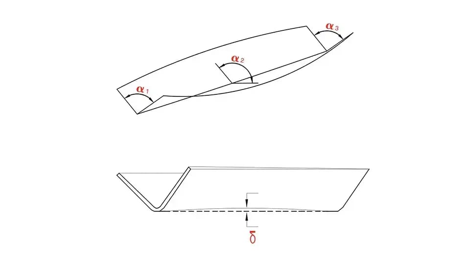 Pictures Angle error and straightness error of the press brake