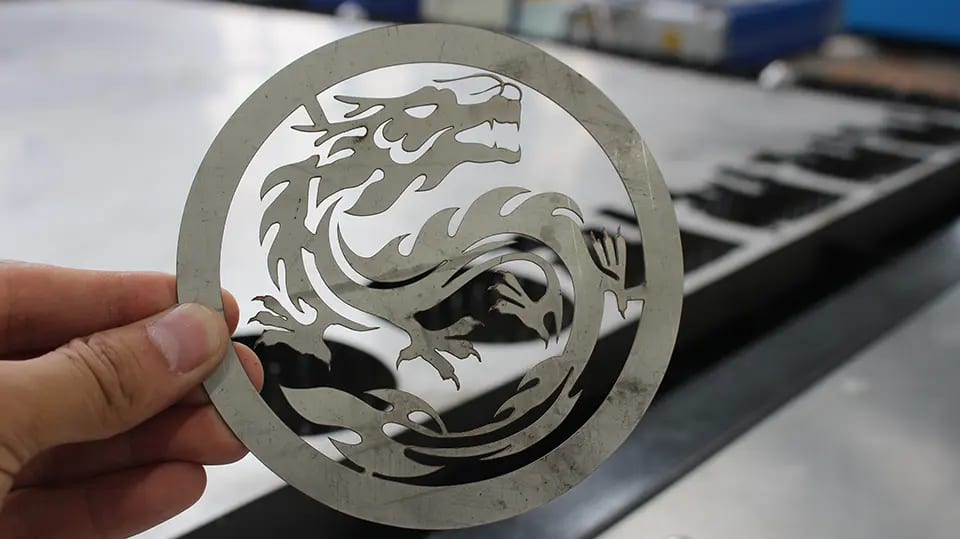 Fiber laser cutting machine sample display