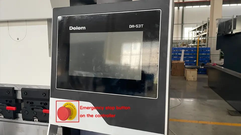 Pictures Emergency stop button on the controller