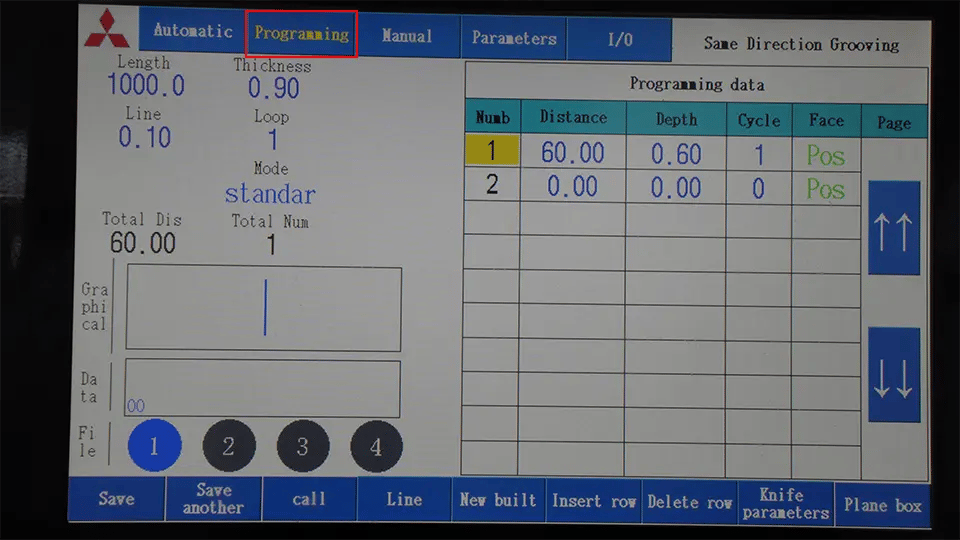 Select the programming tab