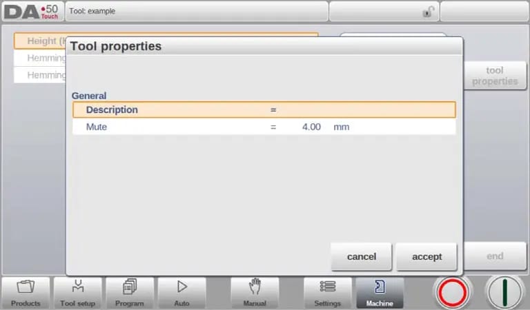 Pictures Standard die - Tool Properties