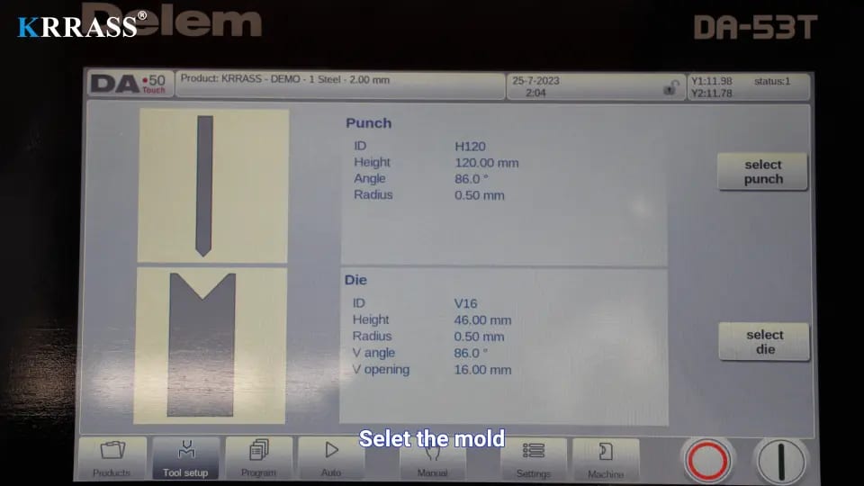 3. Choose the corresponding mold
