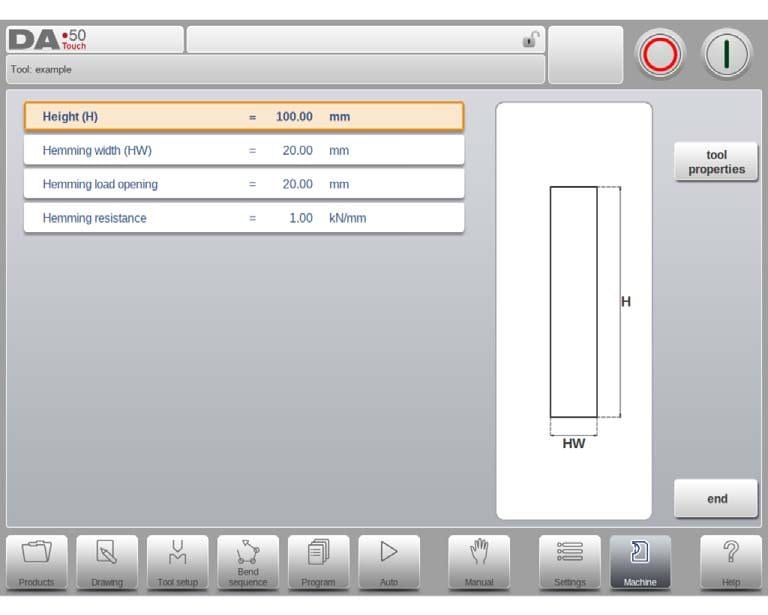 Pictures DA58T Create a Hem bend punch