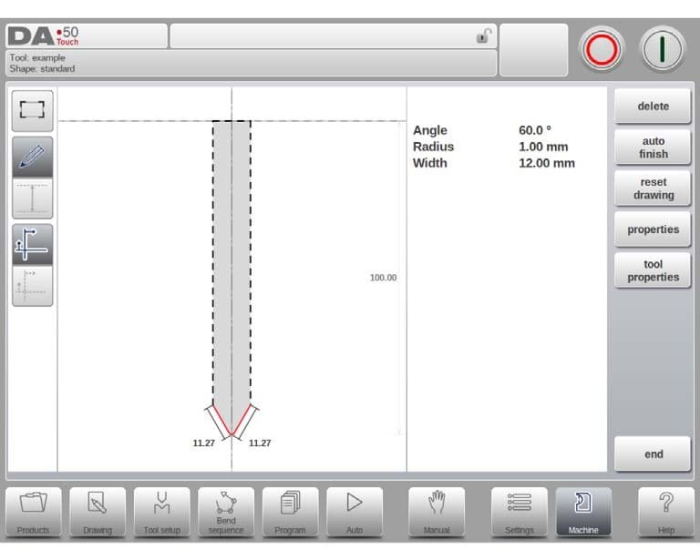 Pictures DA58T Drawing a Standard punch