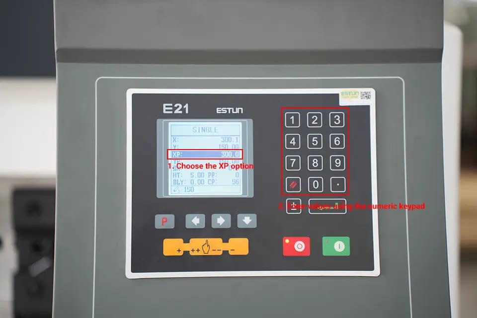 Pictures Enter values using the numeric keypad