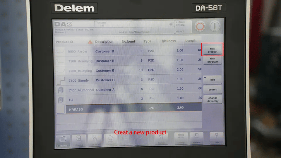 1. Creat a new product