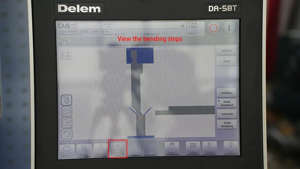 5. View the bending steps