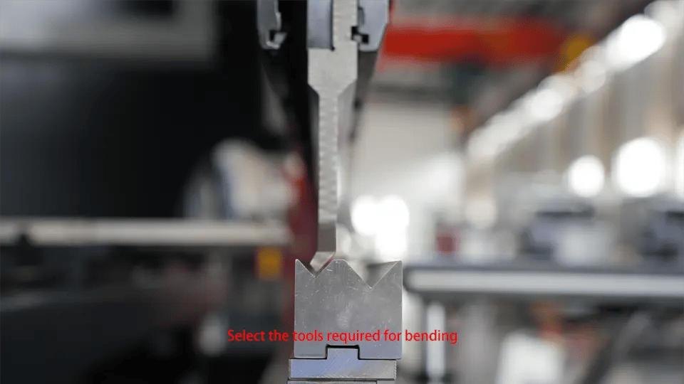 Select the tools required for bending