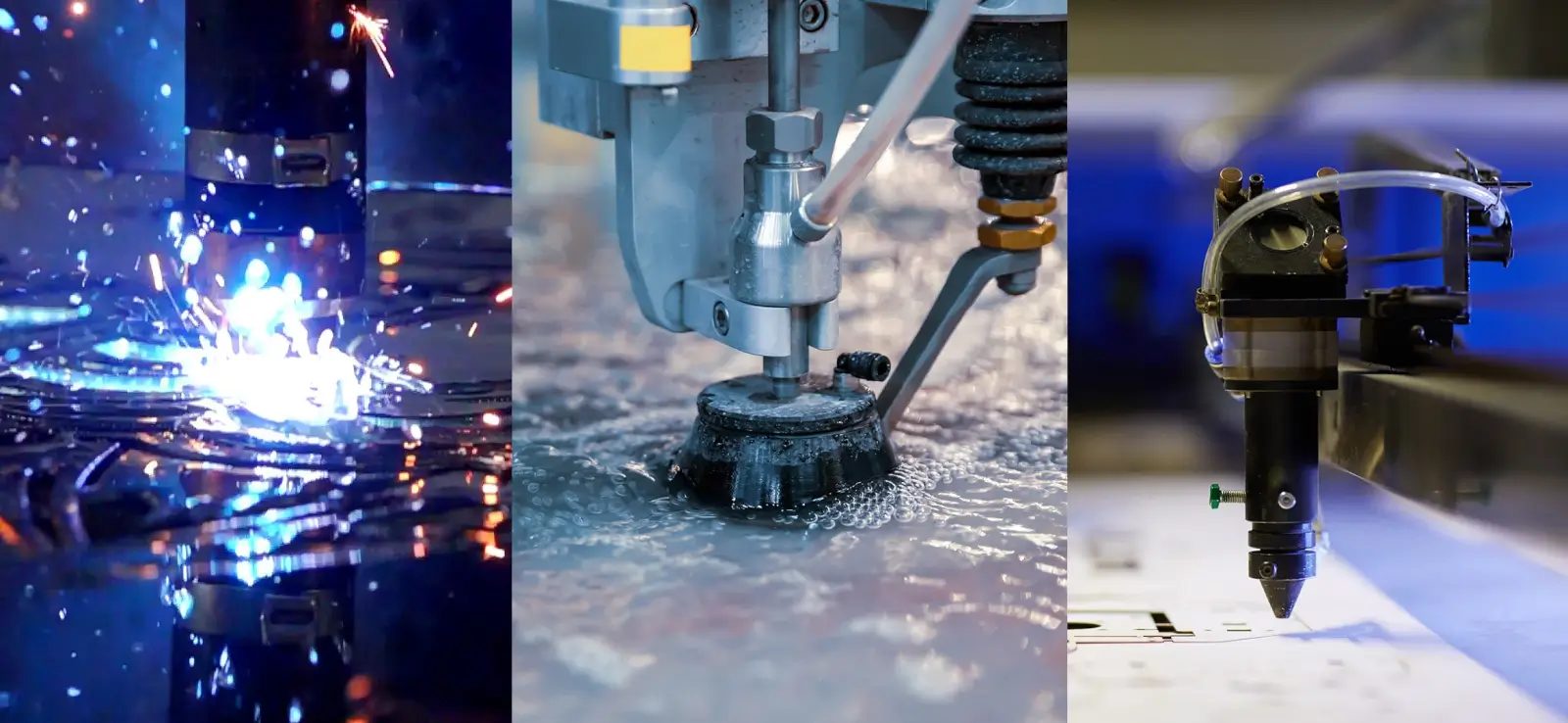 Pictures Plasma Cutting vs Laser Cutting vs Waterjet