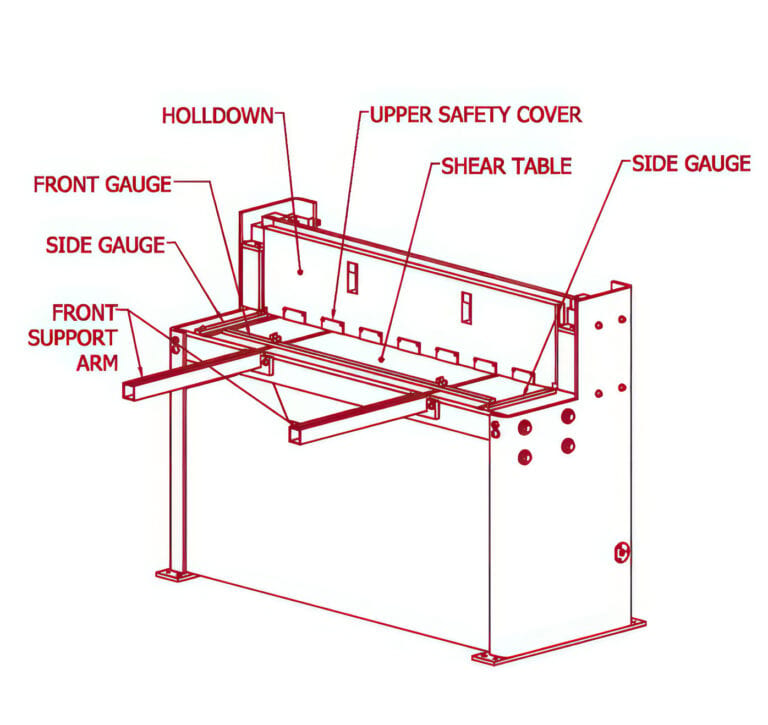 Pictures Hydraulic shearing machine for metal diagram