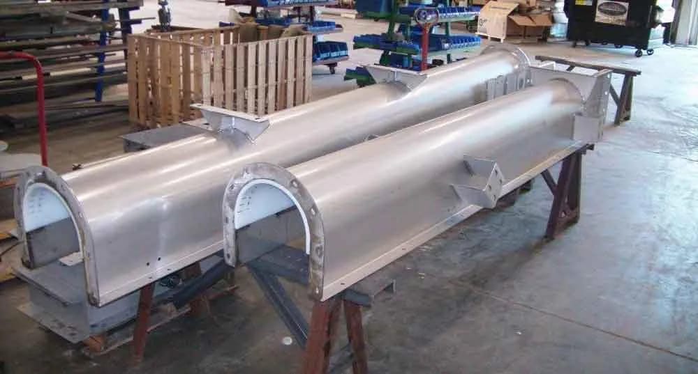 Figure 8: Forming these U-troughs over a urethane-pad die took just three hits.