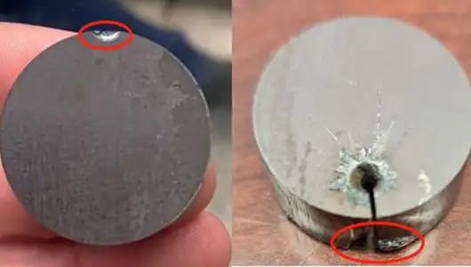 Pictures Abnormal Defects at the Starting Cutting Point