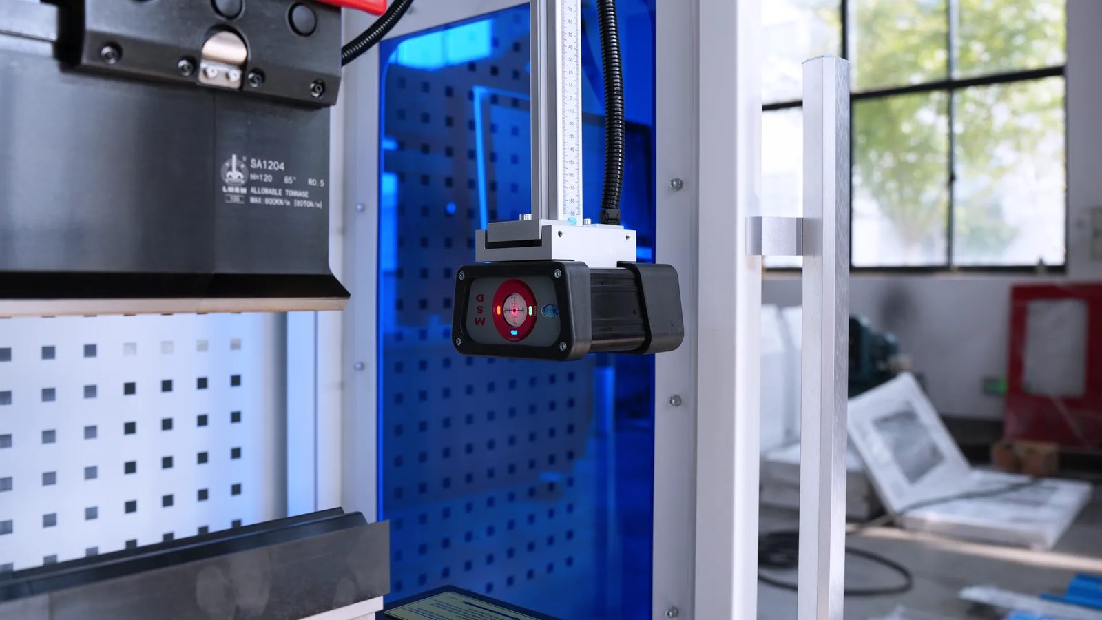 Pictures MSD laser beam guard used on CNC press brake