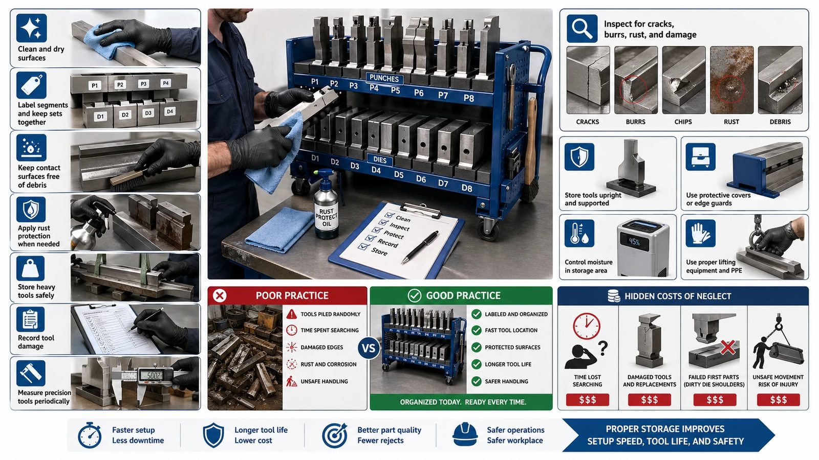 Pictures Neglecting tooling maintenance and storage