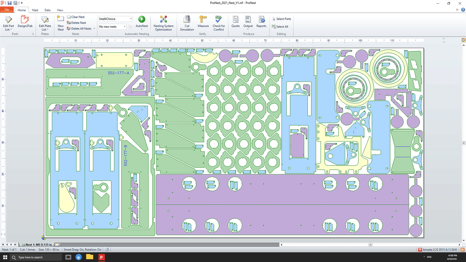 ProNest CAD/CAM nesting software for plasma cutting