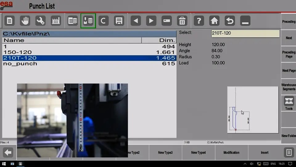 Die data corresponds to the actual - upper die