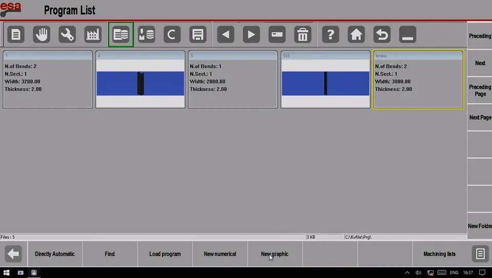 Under the Program List page, add a new graphic program