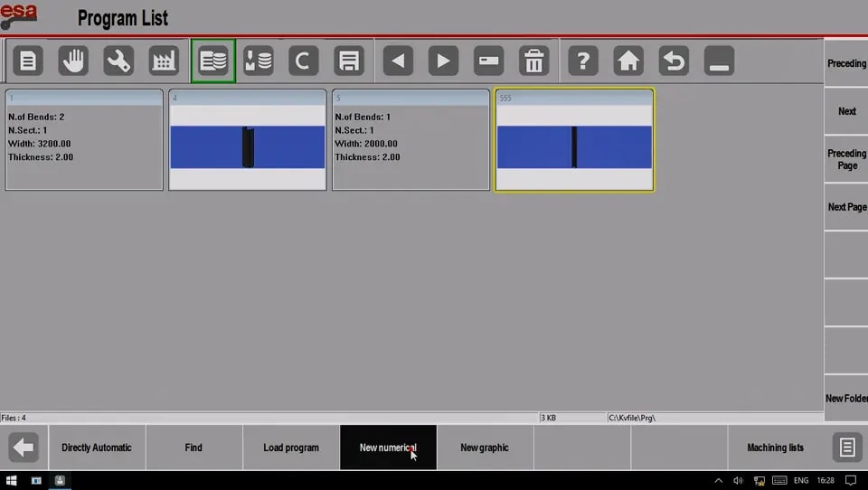 Under the Program List page, add a new numerical program