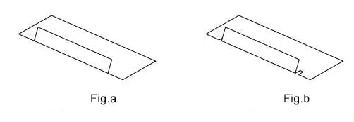 Figure 25 Bending of the sheet with the crack groove or slit