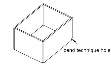 Figure 26 Bending corner process hole