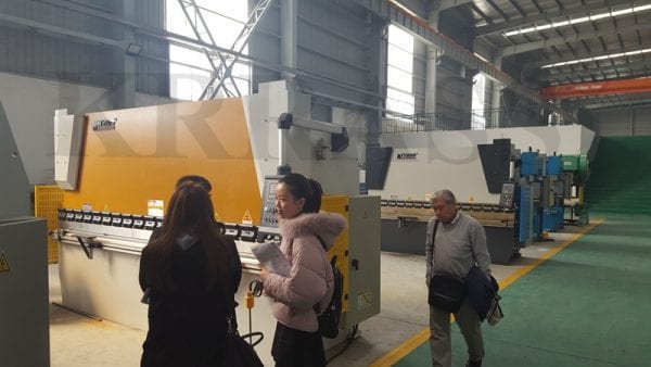 Thailand Customer Pornsak Visited Our Company check NC Press Brake
