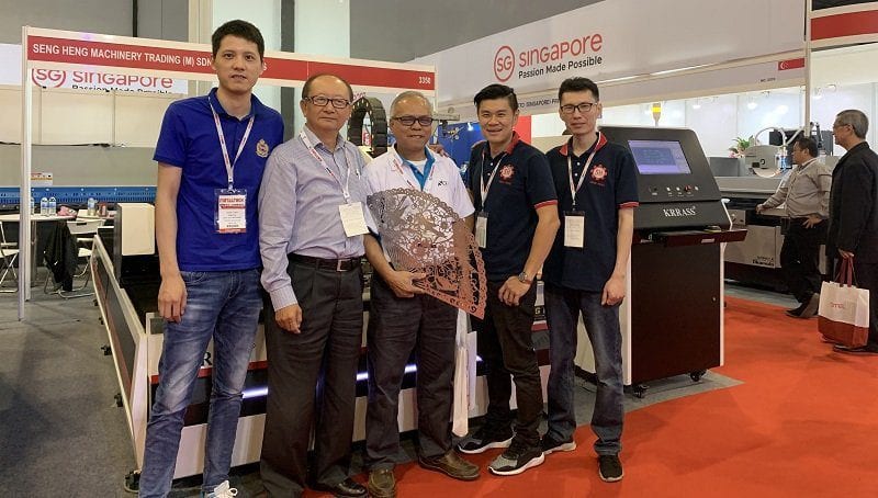 Mr. Liu signed an order for two sheet metal equipment with our at the Malaysia exhibition