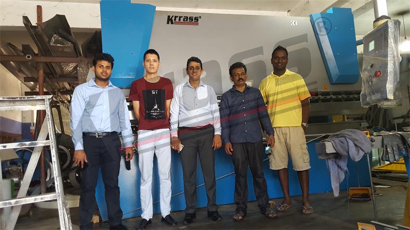 NC Press Brake in Sri Lanka customer become our sales agent after buying two sets of fabrication machinery