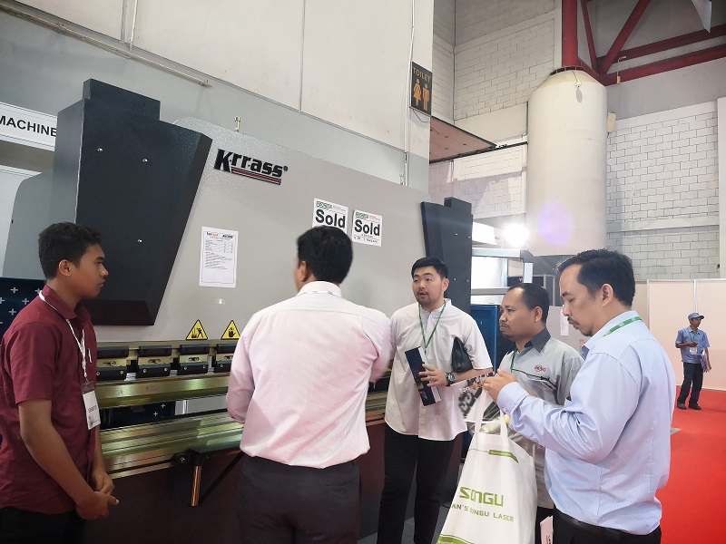 Hydraulic Press Brake and Hydraulic Shearing Machine at Indonesia Metal Machinery Exhibition 2019