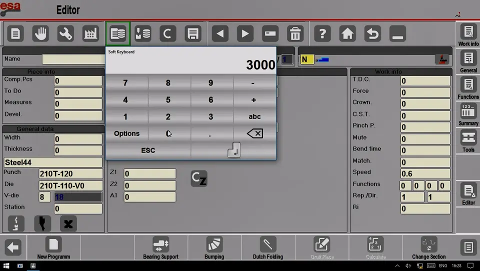 Input sheet width