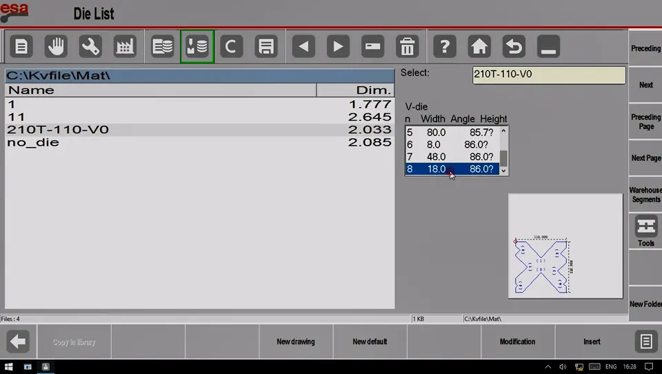 Select lower die