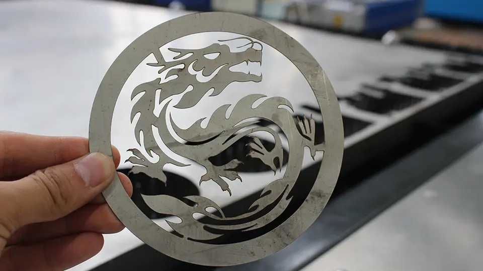 Fiber laser cutting machine sample display