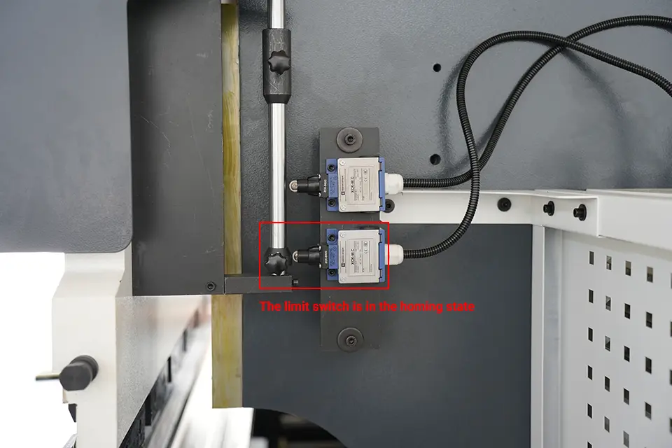 The limit switch is in the homing state