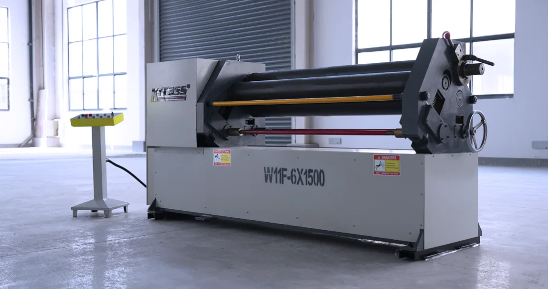 6 Common Types of Sheet Metal Forming Processes for Manufacturing - Pictures 7 KRRASS Three-Roller Plate Rolling Machine