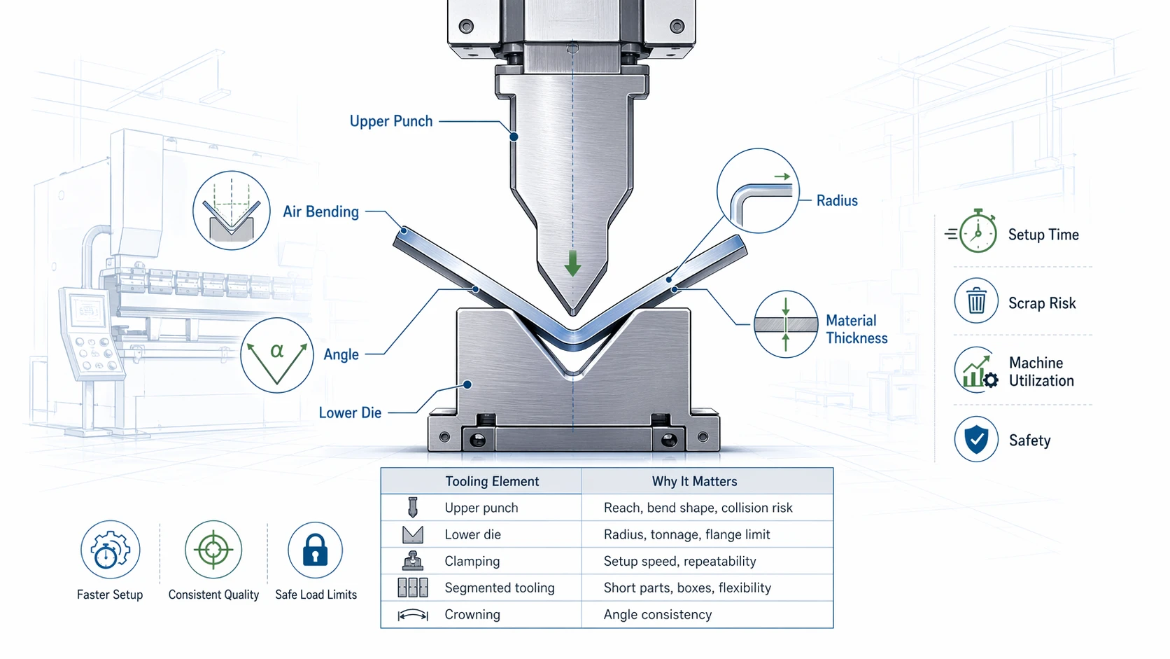 Press Brake Tooling Guide: How to Choose the Right Punch and Die - Pictures 1 What press brake tooling means in real production